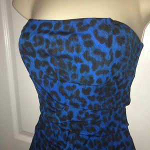 Forever 21 Blue Leopard Print Mini Dress